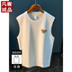 Vancl Loose American Vest Men 2025 Sommer Trend gedrucktes ärmelloses T-Shirt Vest Casual Sports Sweatshirt T-Shirt Männer 9906-1 Weißer regulärer XL für 124-140jin [Jin entspricht 0,5 kg]