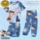 G.DUCKKIDS儿童睡衣小男孩莫代尔薄款夏季男童大童三件套家居服哪吒2025 1M--ST-12353 170 12码(120-130)cm