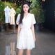 Vestido de gloria hada blanca luna luna nueva producto Tiansi Lotus Leaf Temperament Vacation Fit 1e5R4K830 07W Beige XL