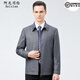 Anislun noble light luxury brand wool jacket men's jacket lapel solid color non-iron breathable comfortable middle-aged business casual jacket thick loose large size wool top men 2285 blue size 185/XXL
