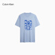 Calvin Kleinjeans 25 printemps et été Nouveau homme de loisirs pour hommes de loisirs CK Imprimé en coton pur t-shirt à manches courtes à manches courtes 4RB832G