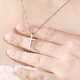 Dirholl PT950 Platinum Simple Cross Necklace Platinum Light Luxurious Collarbone Women's Gift for Friends and Best Friends Free Engraving/Ghostwriting Greeting Cards/Customized Style