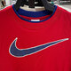 Nike (Nike) Kurzärärmelte T-Shirt Frauen Sommersportwear Big Logo Gedrucktes runder Hals halbärmeliges Hemd Casual Top HF6291-687 Red M.
