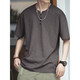 Kazuki Kuraishi Sommer New American Retro Bambushülle T-Shirt Herren Henry Shirt Marke Casual Herren einfacher und All-Match Top Royal Blue M.