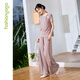 Fan sheng yoga modal pantalon droit lâche pour les femmes au printemps et à l'été mince taille haute pantalon à patte