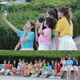 
The opening ceremony of the sports meeting of primary and secondary school students flag bearer costume junior and senior high school students chorus performance costume cheerleading costume 841 color top + white skirt + D white socks XS All size