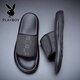 Chanclas Playboy 2025, novedad de verano, zapatos de playa para exteriores ajustables con Velcro antideslizantes informales para hombre, sandalias negras 6189 40