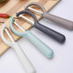 Couteau à éplucher domestique en acier inoxydable, cuisine, éplucheur spécial, dortoir, couteau à éplucher les fruits multifonctionnel, couteau à éplucher en acier inoxydable à long manche - 2 couleurs mélangées