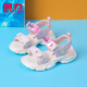 Huili Children's Shoes Girls Sandals 2025 Summer New Sweet Girl Princess Shoes Children's Anti-Slip Soft Sole Beach Shoes Pink (1315) 29 Inner length is about 18.3cm