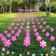 Colorful windmill string outdoor decoration color rotating hanging finished flower scenic area kindergarten layout props finished yellow flower windmill 10 packs plus wire