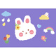 
Internet celebrity girl children's small room decoration bedside decoration renovation supplies princess bedroom rabbit wall stickers 16797 rabbit moon - picture color 10mm super large