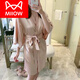 Cat Man (Miiow) Seda de seda de hielo camisón de manga corta para mujeres Summer Sexy más grasa más grasa de gran tamaño MM200Jin [Jin es igual a 0.5 kg] Pajamás real de las mujeres de la primavera y otoño 5009# 3XL (170 200Jin [Jin equivale a 0.5 kg])