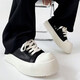 Bonaling Derby-Schuhe Herren-Mickey-Schuhe von Herren-Mickey mit erhöhten minimalistischen High Street Dicke Sohle erhöhte Pendelverkehrs- und vielseitige klassische Schuhe mit Big-Toe-Schuhen-gleicher Stil wie Prominente [42]