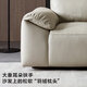 Quanyou Home Leather Art Sofa New Living Room First Layer Cowhide Modern Simple Functional Straight Row Elephant Ear Sofa