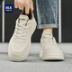 HaiLan Home (HLA) men's shoes summer 2025 new casual board shoes anti-odor and breathable white shoes lightweight non-slip high-rise shoes men's white-breathable punching 42