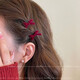 Bow hairpin headdress cute small broken hair bangs clip forehead duckbill clip autumn and winter black 2 pieces