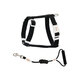 ZOOLAND cat traction rope to prevent break-away, walk large and small kittens, high appearance, lengthened adjustable I-shaped chest and back, pure black L-recommended 5-16 Jin Jin equals 0.5 kg