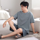
Catman 100% pure cotton pajamas men's summer short-sleeved suit 5025 new cotton can be worn for boys' home clothes summer 702 L [110-135Jin [Jin equals 0.5 kg]]