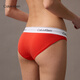 Calvin Klein内衣【明星同款摩登引力带】女士ck提花比基尼三角内裤女F3787AD VO3-胭脂红 1条 M