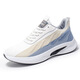 Sport shoes men's shoes spring and summer breathable soft sole mesh shoes men's casual shoes light shock-absorbing trend running shoes men 9901 white 41