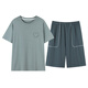 
Catman 100% pure cotton pajamas men's summer short-sleeved suit 5025 new cotton can be worn for boys' home clothes summer 702 L [110-135Jin [Jin equals 0.5 kg]]