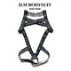DM men's jumpsuit thong ring letter shoulder strap sexy sexy ring underwear hollow personality gay lilac M100-115Jin Jin equals 0.5 kg