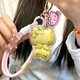 Gold Kt Cat Pendence Keychain Hellokitty Gat Phone Mobile Phone Bag Regalo para novia Mejor amigo Gold Kt Cat Colgante