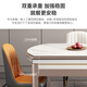 Mesa de comedor de Ziwu Mesa de roca espesa y silla Huella Combinada y redonda de comedor de doble uso 690#1.2M Table + 101 Silla de cuero *4