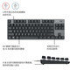 K835有线机械键盘84键无背光电脑外设电竞游戏办公用茶轴拆包 K835白色青轴+大桌垫 原装
