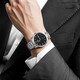Tian Wang Watch Men's Birthday Gift Sea Serie Steel Band Quartz Watch Black GS3887S/D-B-3