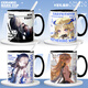 Yaowan Ximing Chao Katishia peripheral Q version fan water cup animation mug high-value milk coffee cup mug [white] mk3923 exquisite ceramic cup [cups + spoon + coasters]