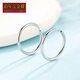 Centennial Baojinxiang platinum earrings for women PT950 platinum aperture earrings, simple and versatile, gift for girlfriend on Valentine's Day, round glossy earrings, weighing about 1.1-1.25 grams