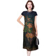 
Pinji silk cheongsam old Shanghai summer modified dress for women short-sleeved over-knee long skirt with large size fat mm slim color 9761 2XL 126 to 135 Jin [Jin equals 0.5 kg]