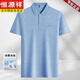 Hengyuanxiang im mittleren Alter von Männern Revers kurzärmeligte T-Shirt Daddy Anzug Sommerdünn Polo-Hemd mittlere und ältere Eis Seiden halbärmelige Männer alte Mann T Ice Seide-9923 Rose Rot wahres Taschen M 48/165