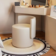 Jinwu master bedroom dressing stool home bedroom light luxury high-end dressing stool rotatable dressing table single back ballet stool fixed version off-white ballet stool-leather surface