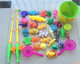 Other homes Tiantian children's fishing toy fishing rod magnetic double-sided three-dimensional fish set large fishing rod 50 fish 2 shrimp fishing rod 2 net fishing 2 buckets