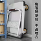 He Jiangong steel plate truck thickened four-wheel trolley folding trolley heavy-duty logistics trailer express handling flatbed steel plastic wear-resistant model 60*40/200Jin Jin equals 0.5 kg