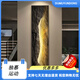 Chapitre de la ville peinture de décoration de couloir haut de gamme à la fin du couloir de cage d'escalier atmosphérique mural abstrait la bande de bande verticale peinture t4882 en porcelaine cristalline diamant incrusté + alliage d'alliage en aluminium noir 30 * 90cm [