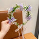 Muyu's new luminous garland children's adult princess dazzling headwear scenic holiday photo fairy glitter garland headband lilac purple garland headband one pack