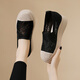 Sipuwang Dick-Soled Fisherman-Schuhe für Frauen 2025 Sommer Dünner Hohlschuhe Spitzen-Mesh atmungsaktiv und hohe lässige Single-Schuhe für Frauen JST 1283 Khaki (Fersenhöhe 4 cm) 35