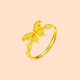 Peso Bird Pure Gold 999 Butterfly Ring Gold Butterfly Ring Adjustable Niche Imitation Gold Color Versatile Gift for Girlfriend 0.06gx Live
