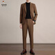 Woodpecker (TUCANO) 2025 new formal suit men's spring and autumn business casual suit tailored versatile suit brown trousers suit suit + trousers M recommended 95-115Jin Jin equals 0.5 kg