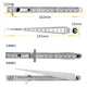 DITRON gap ruler steel ruler stainless steel feeler ruler tapered ruler wedge tapered ruler high-precision aperture ruler two-piece set