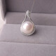 DL 1998 Fat Donglai same style pearl pendant single 11-12mm natural freshwater single necklace women's s925 silver clavicle purple single pendant silver without chain 11-12mm