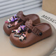 HUALIN FASHION Children's EVA slippers anti-slip cartoon hole shoes for indoor and outdoor babies wearing white 24 -25