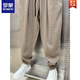ROMON (ROMON) 2025 Summer nuevo algodón y lino y lino retirable Pantalones casuales caídos para los pantalones de harem plisados ​​de moda para hombres Pantalones de zanahoria sueltos Brown XL recomendado 135-150Jin [Jin equivale a 0,5 kg]