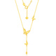 Chinese jewelry 18K gold necklace butterfly tassel set chain plain chain jewelry birthday gift for girlfriend and wife 18K butterfly tassel necklace gold weight about 2.35g