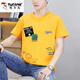 Woodpecker pure cotton short-sleeved T-shirt men's trendy brand summer teenagers junior high school high school students handsome half-sleeved T-shirt summer clothes 9902 natural white S