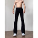 Poum American High Street Micro Flare Jeans Herren Frühling 2025 Sommer Trendy Lose gerade Hosen Männer Black Casual Hosen Männer DFFS-701 Black M (Empfohlen 95-110Jin [Jin gleich 0,5 kg])