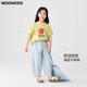 Moonkids Girls 'Hosen Sommer 2025 Neue Kinder für reine Baumwollkühle Scimitar Widm-Bein-Hosen für Mädchen Sommer dünne Mückenmeisterhose zweiteiler [15273 Blau +15251 Lila] 110 cm